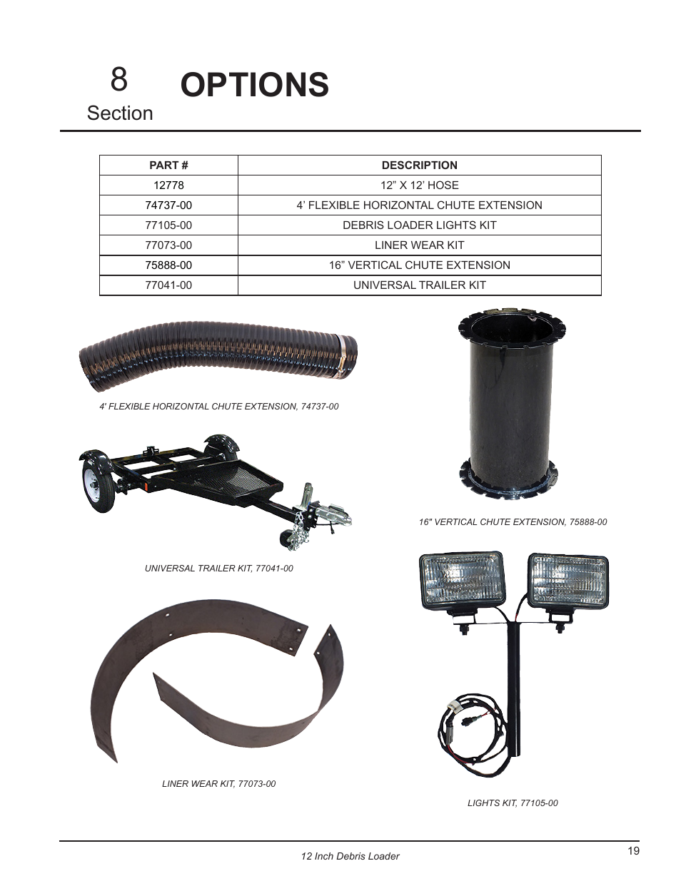 Options, Options 8 | Echo DL12653 Owners Manual v.2 User Manual | Page 23 / 25