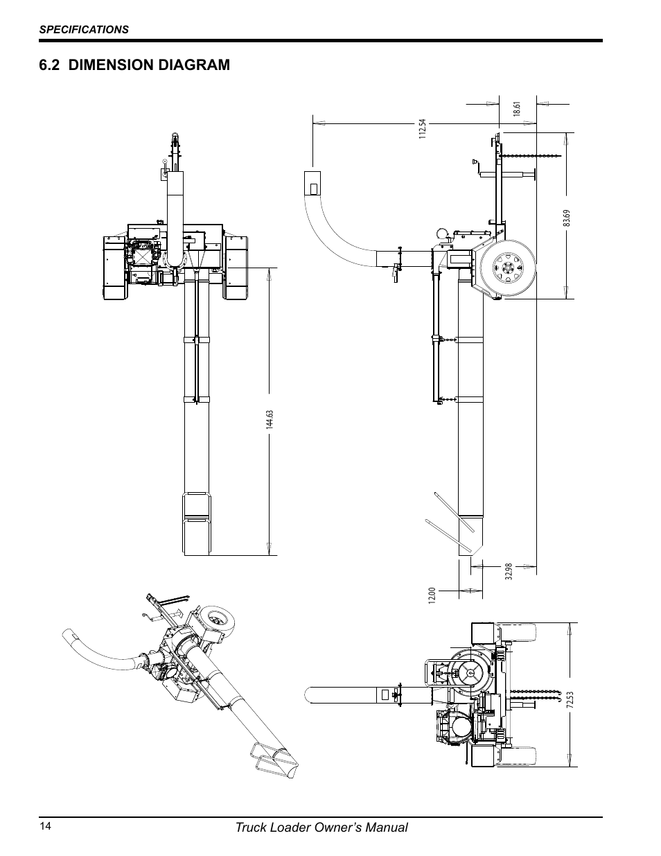 2 dimension diagram | Echo 75124 User Manual | Page 20 / 28