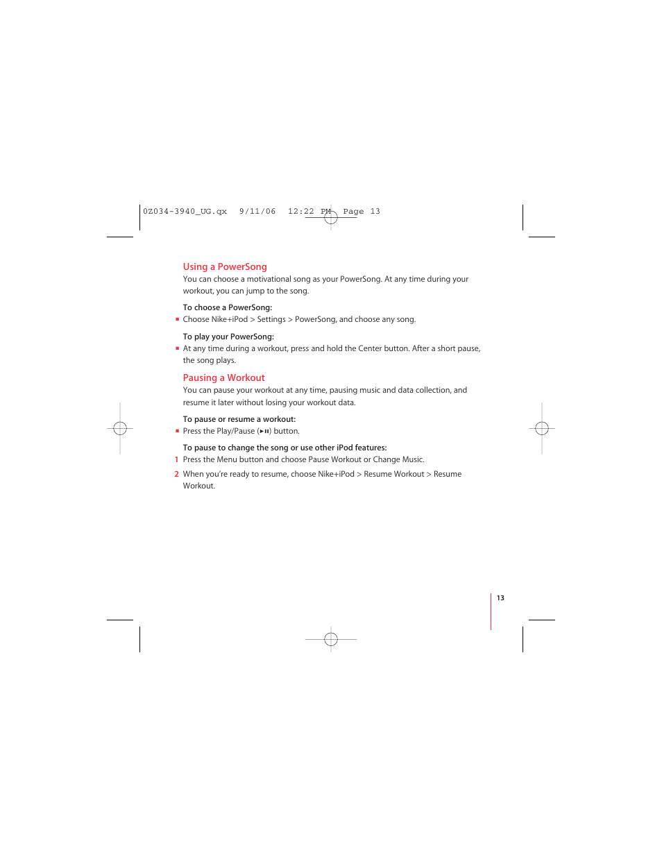 Apple Nike + iPod User Manual | Page 13 / 72