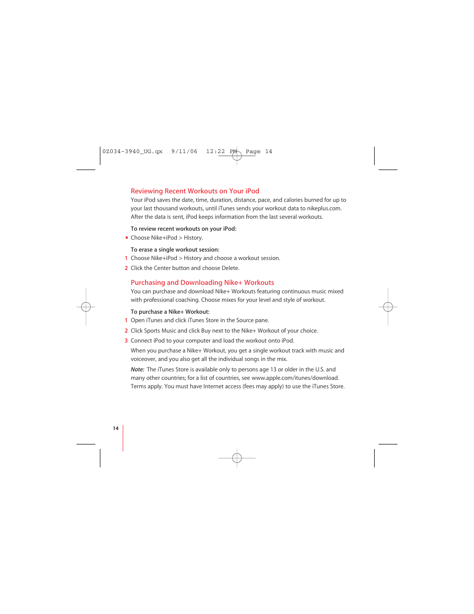 Apple Nike + iPod User Manual | Page 14 / 72
