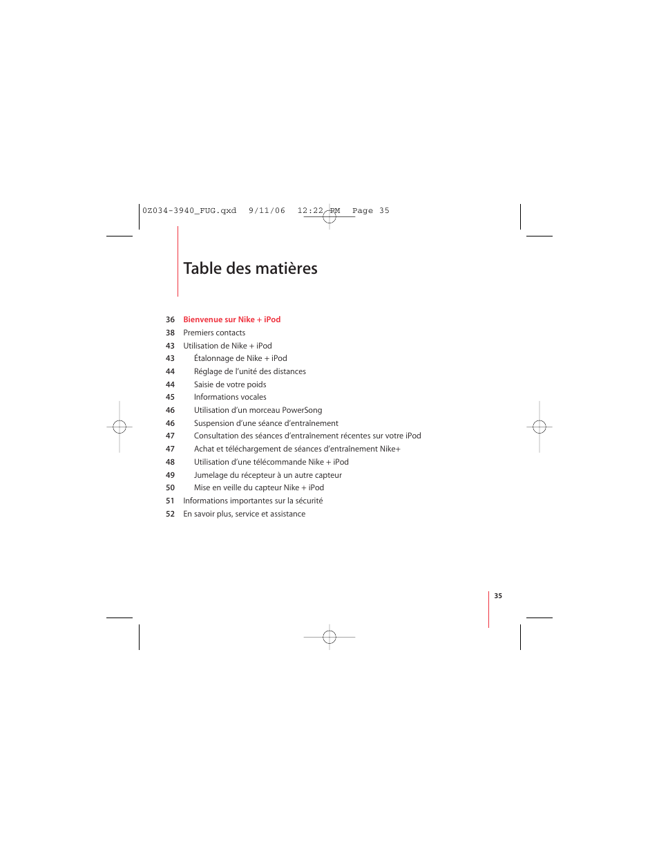 Apple Nike + iPod User Manual | Page 35 / 72