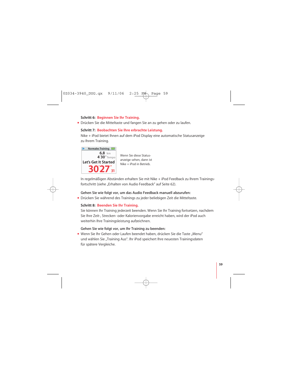 Apple Nike + iPod User Manual | Page 59 / 72