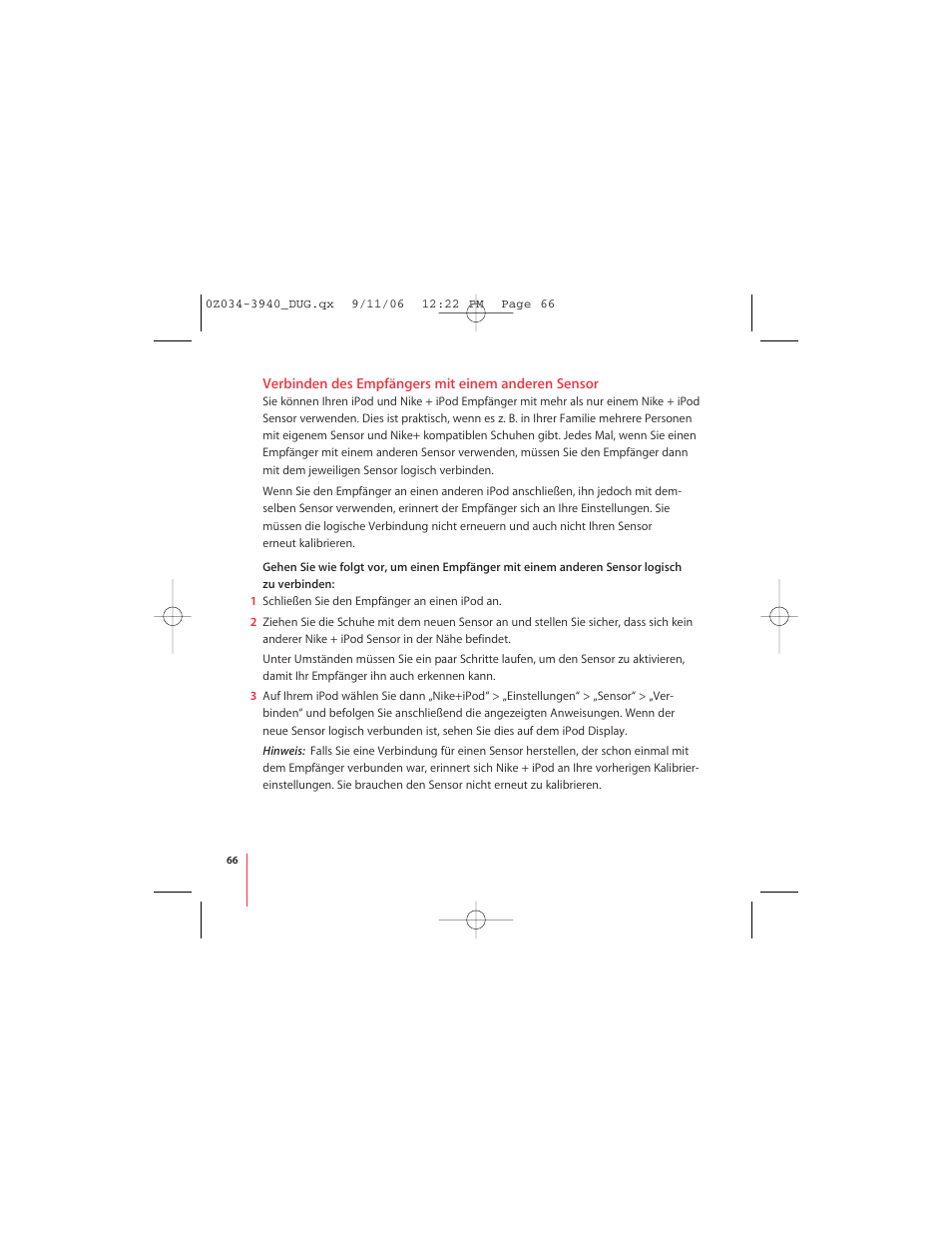 Apple Nike + iPod User Manual | Page 66 / 72