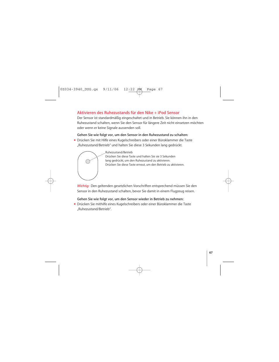 Apple Nike + iPod User Manual | Page 67 / 72