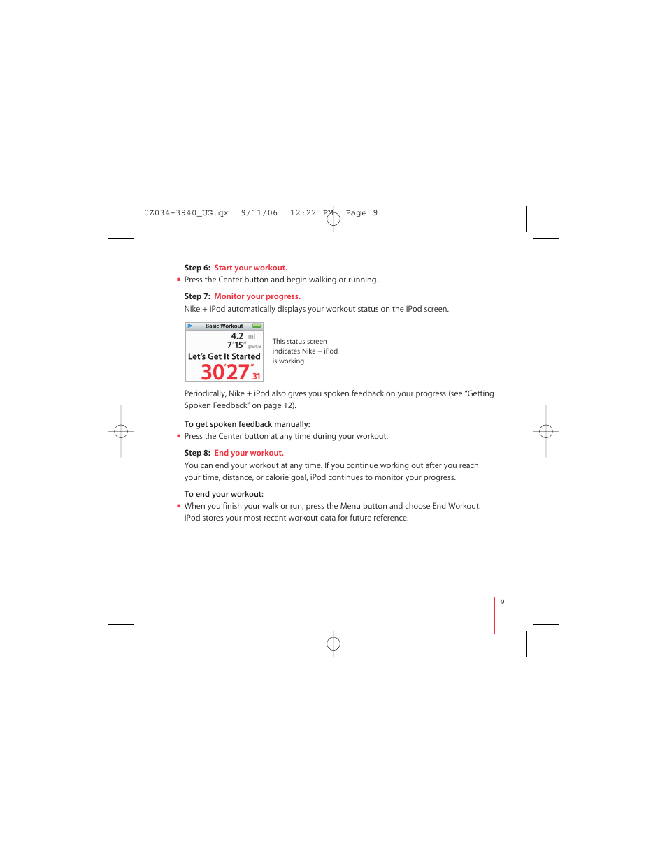 Apple Nike + iPod User Manual | Page 9 / 72
