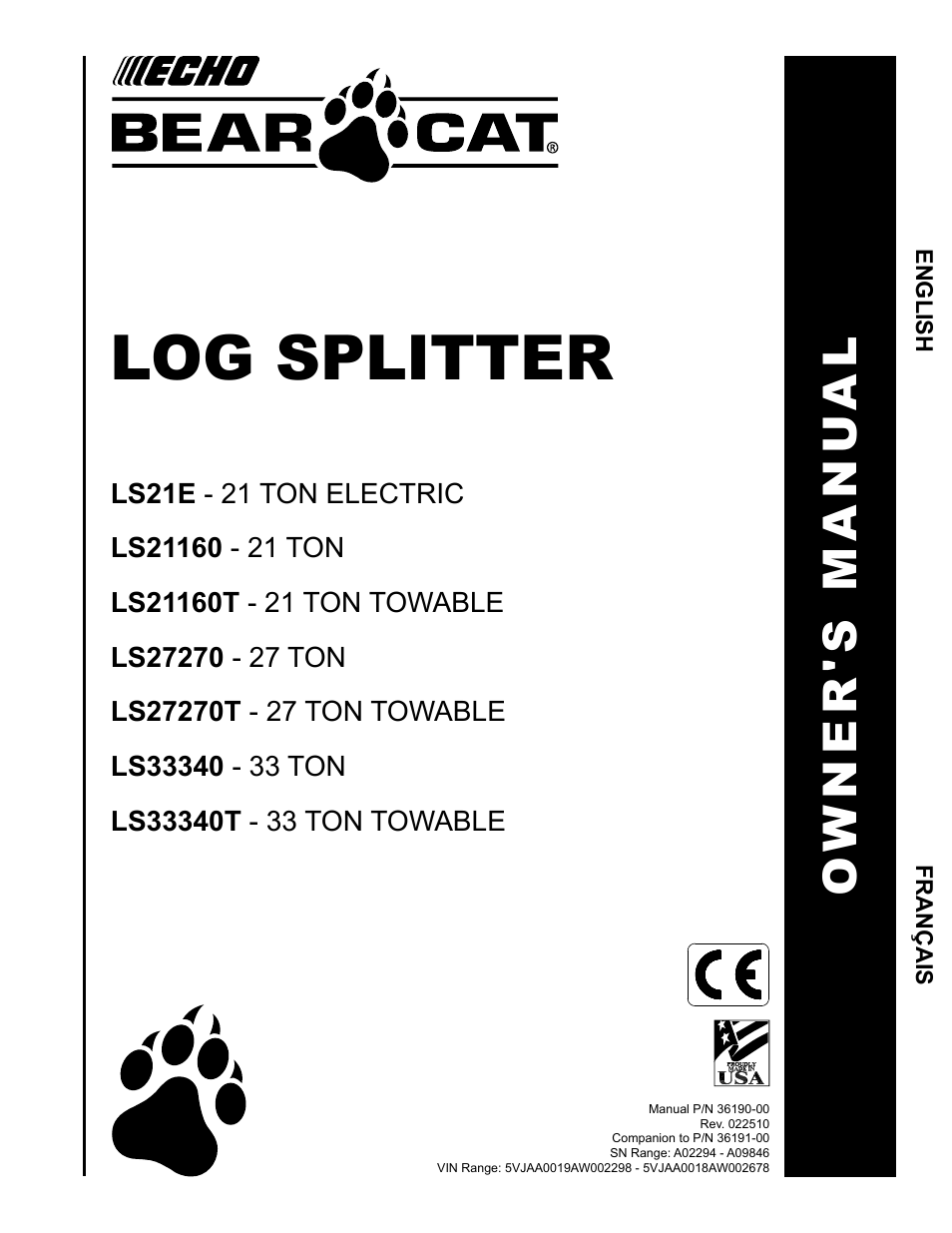 Echo LS21160 Owners Manual v.4 User Manual | 22 pages