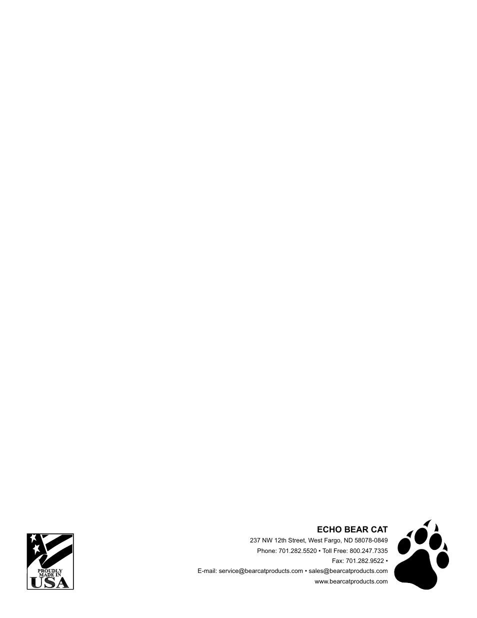Echo bear cat | Echo LS21160 Owners Manual v.2 User Manual | Page 22 / 22