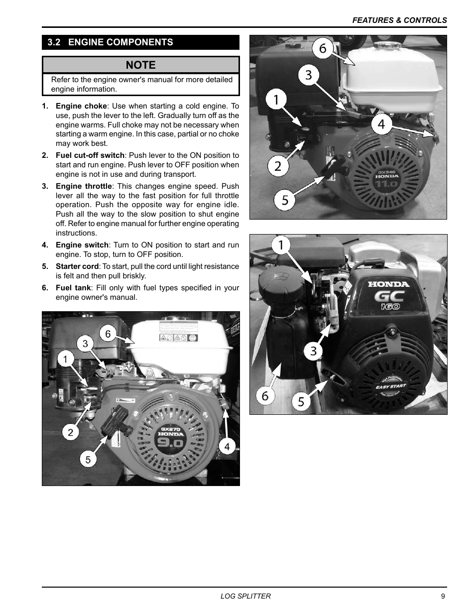 2 engine components | Echo LS21160 Owners Manual v.1 User Manual | Page 13 / 24