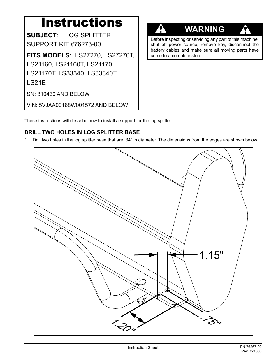 Echo LS21160 Instruction v.2 User Manual | 2 pages
