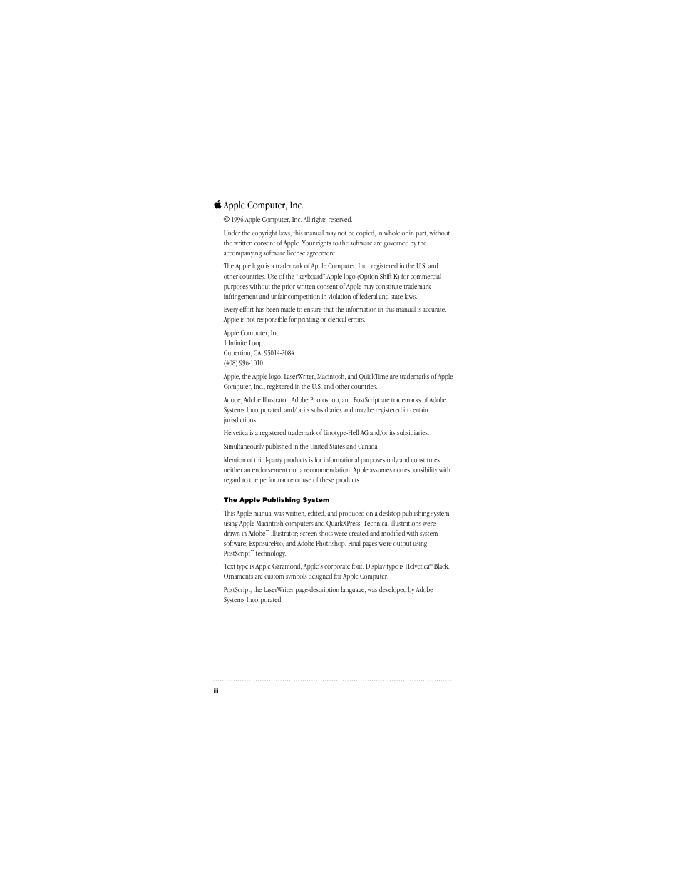 K apple computer, inc | Apple Video System User Manual | Page 2 / 95