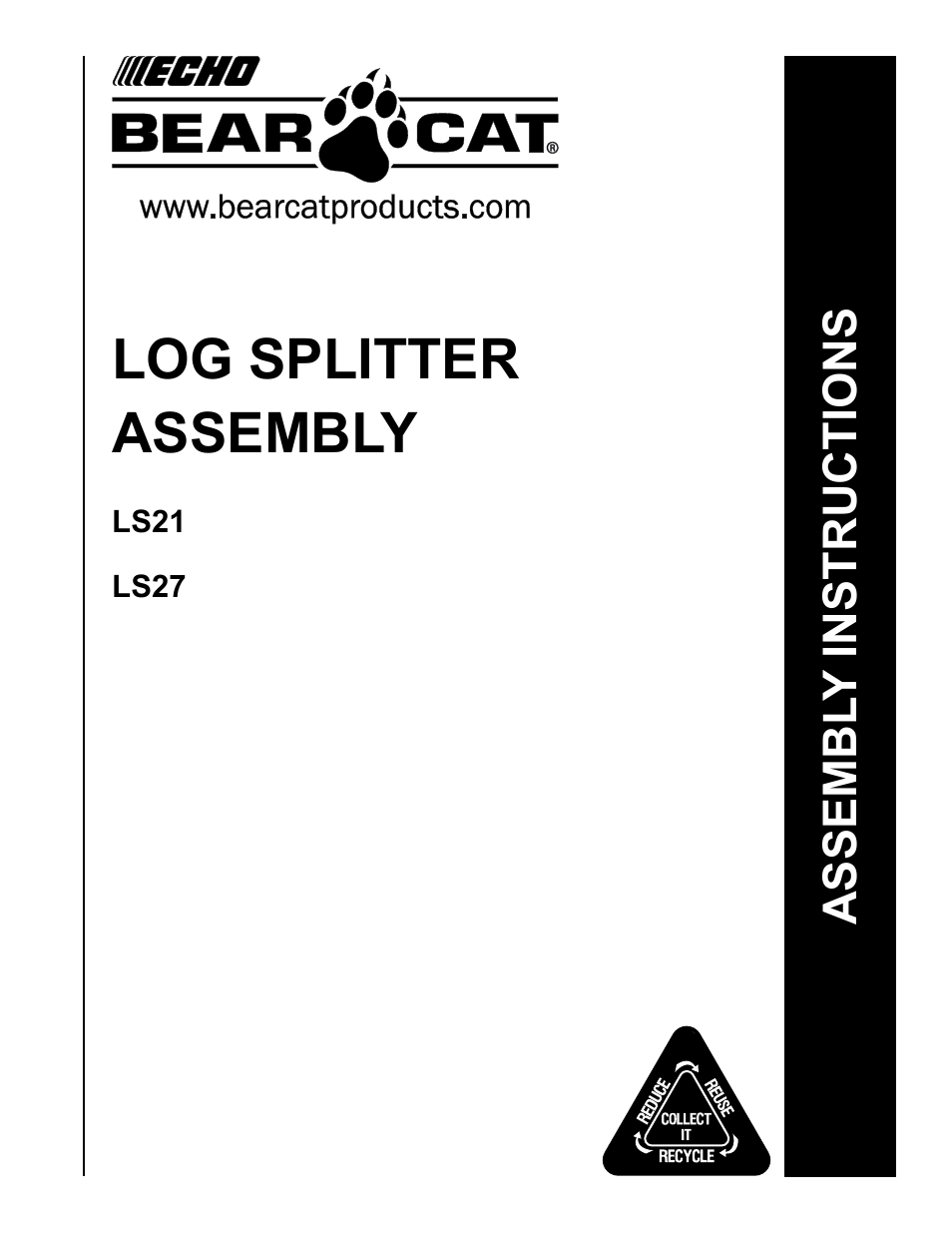 Log splitter assembly | Echo LS21 Owners Manual v.1 User Manual | Page 23 / 40