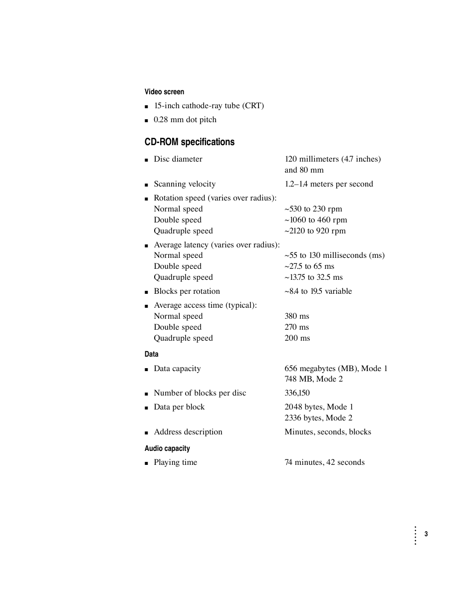 Apple Mac Performa 5300 CD series (Tech informatiom) User Manual | Page 3 / 8