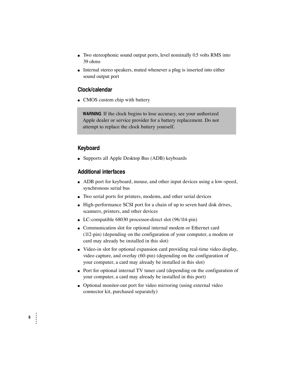Apple Mac Performa 5300 CD series (Tech informatiom) User Manual | Page 6 / 8