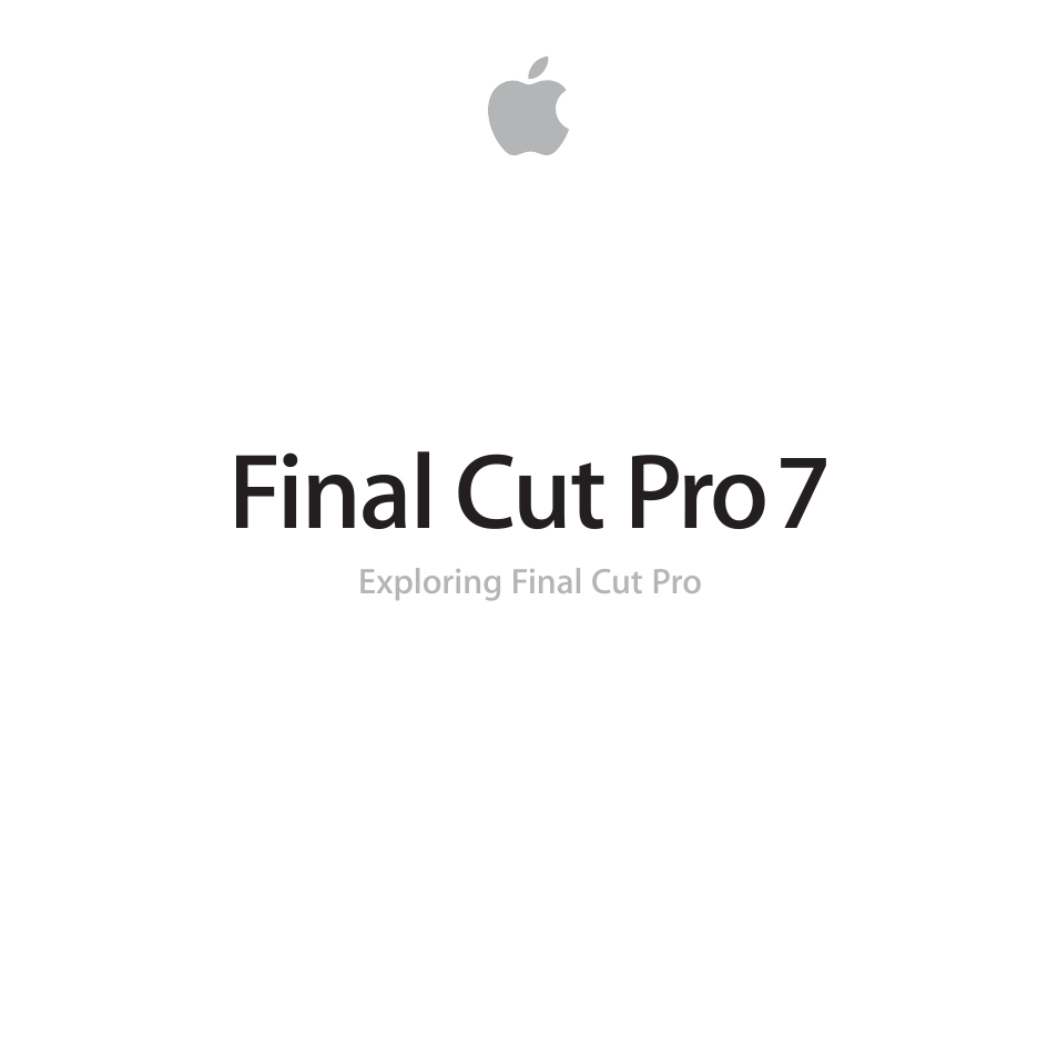 Apple Final Cut Pro 7 User Manual | 178 pages