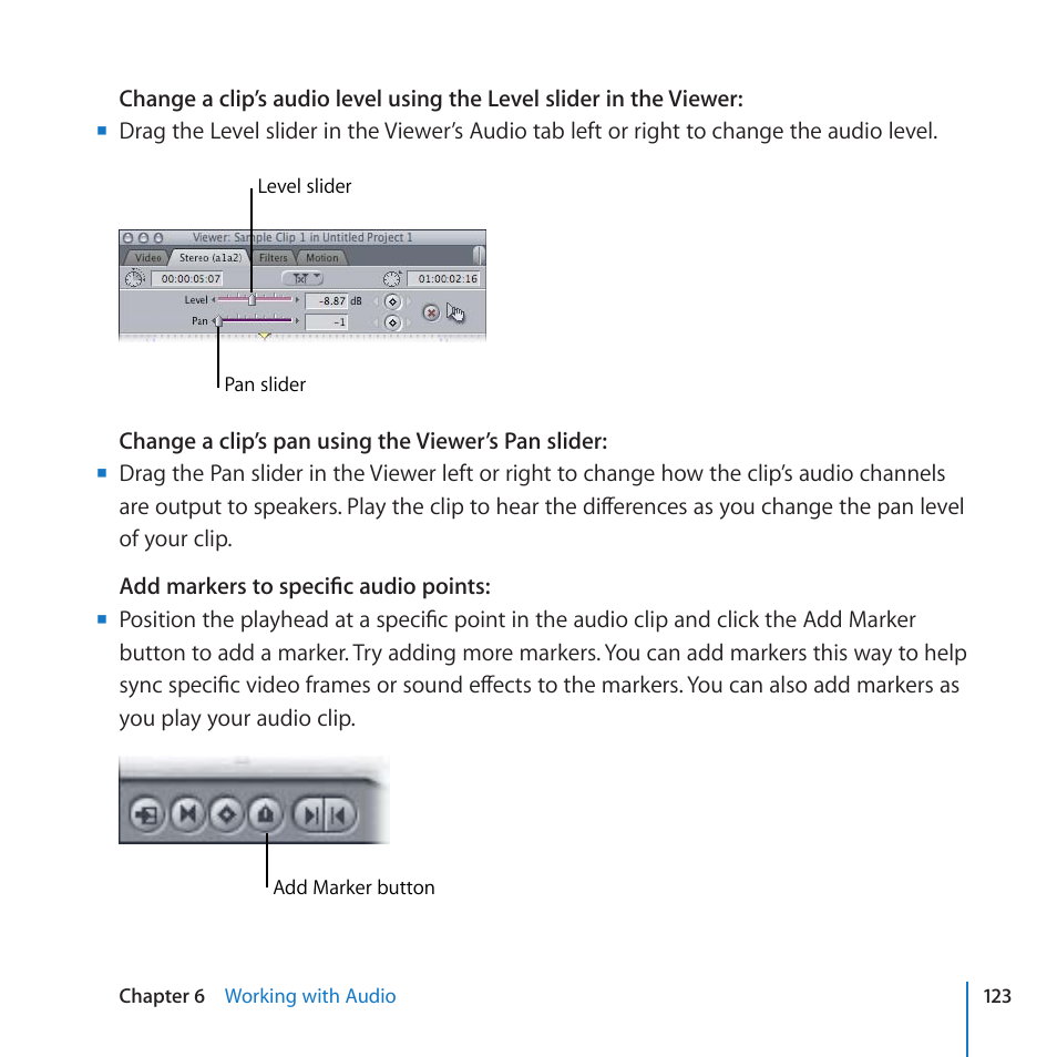 Apple Final Cut Pro 7 User Manual | Page 123 / 178