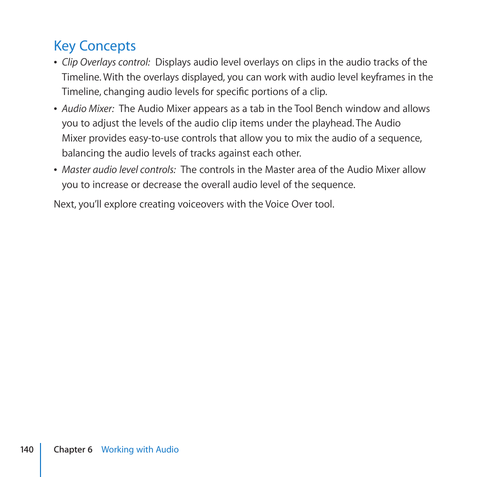 Key concepts | Apple Final Cut Pro 7 User Manual | Page 140 / 178