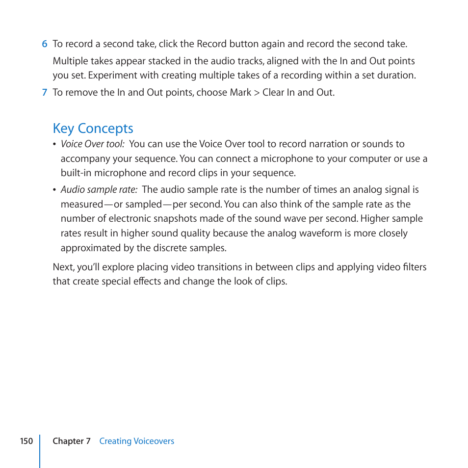 Key concepts | Apple Final Cut Pro 7 User Manual | Page 150 / 178