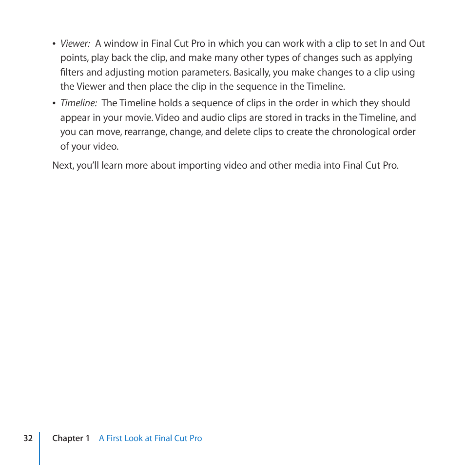 Apple Final Cut Pro 7 User Manual | Page 32 / 178