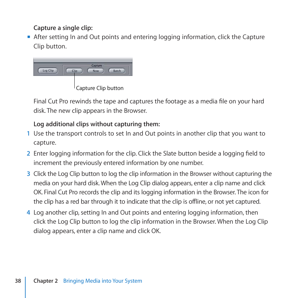 Apple Final Cut Pro 7 User Manual | Page 38 / 178