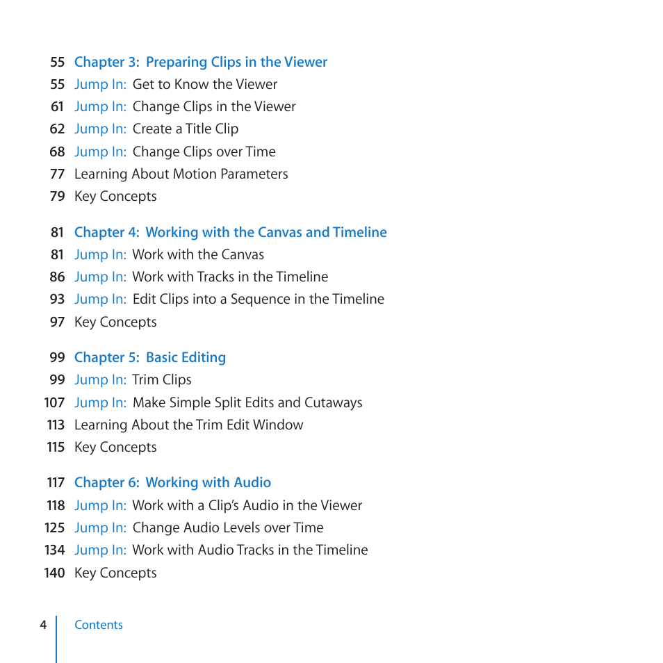 Apple Final Cut Pro 7 User Manual | Page 4 / 178