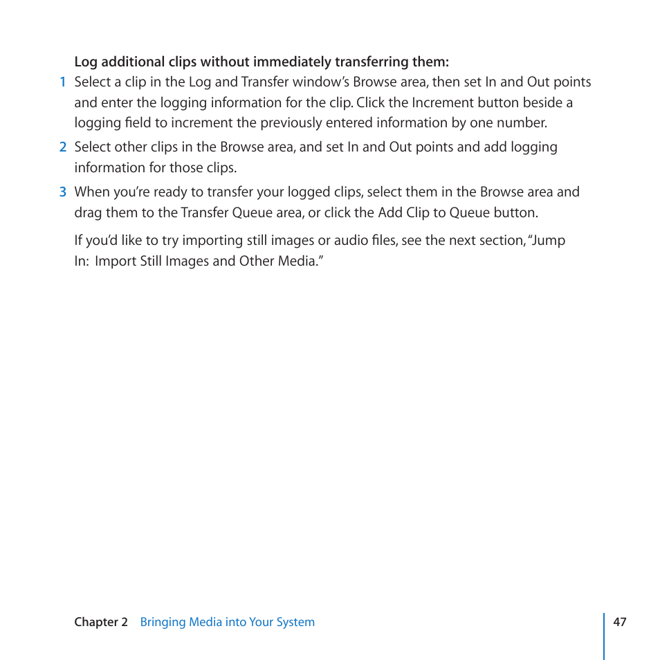 Apple Final Cut Pro 7 User Manual | Page 47 / 178