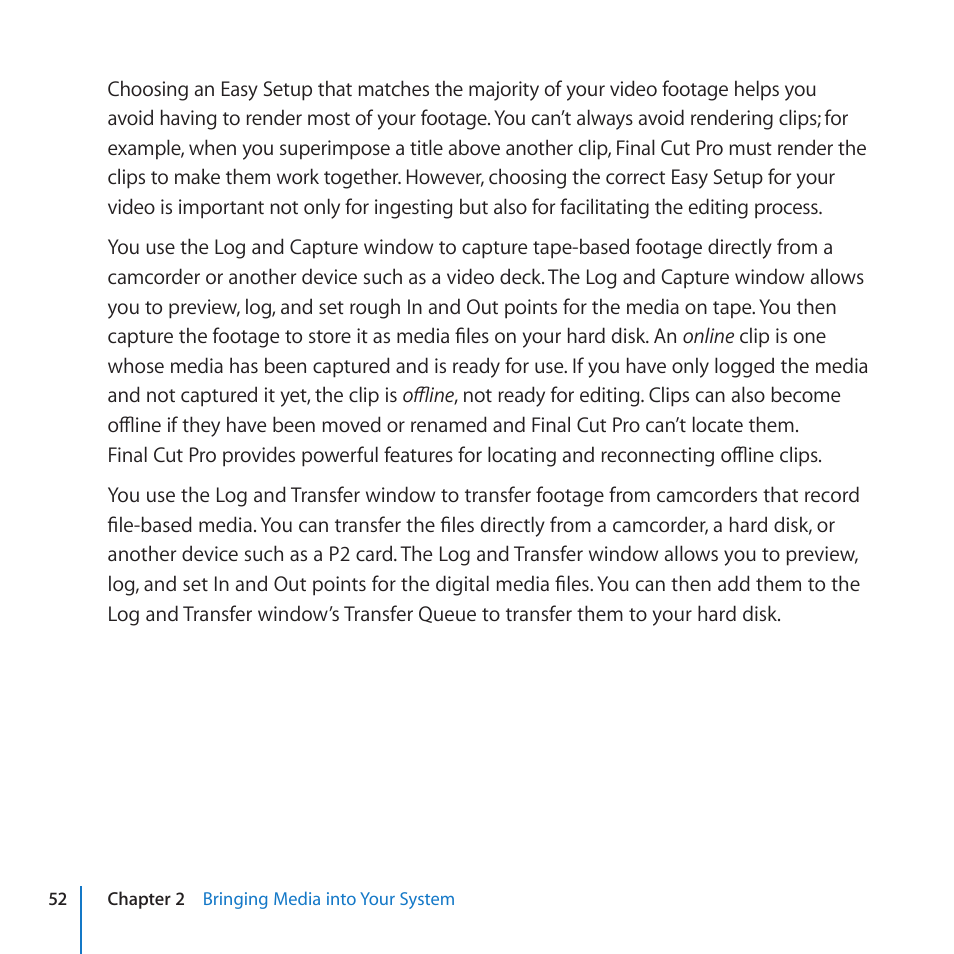Apple Final Cut Pro 7 User Manual | Page 52 / 178