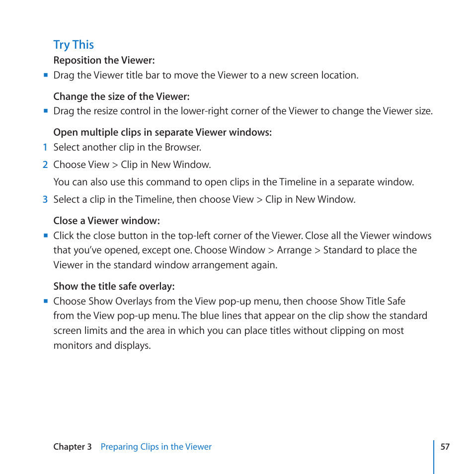 Try this | Apple Final Cut Pro 7 User Manual | Page 57 / 178
