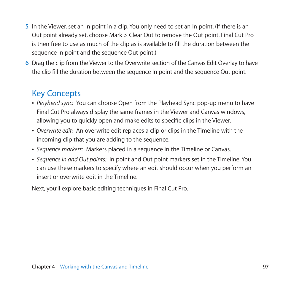 Key concepts | Apple Final Cut Pro 7 User Manual | Page 97 / 178