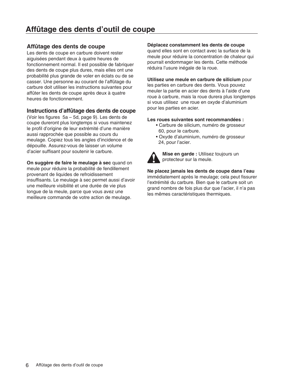 Affûtage des dents d’outil de coupe | Echo 73710S User Manual | Page 18 / 59