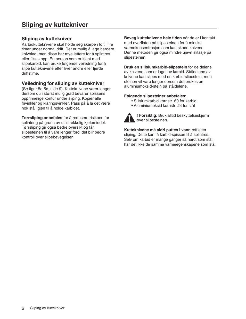 Sliping av kuttekniver | Echo 73710S User Manual | Page 36 / 59