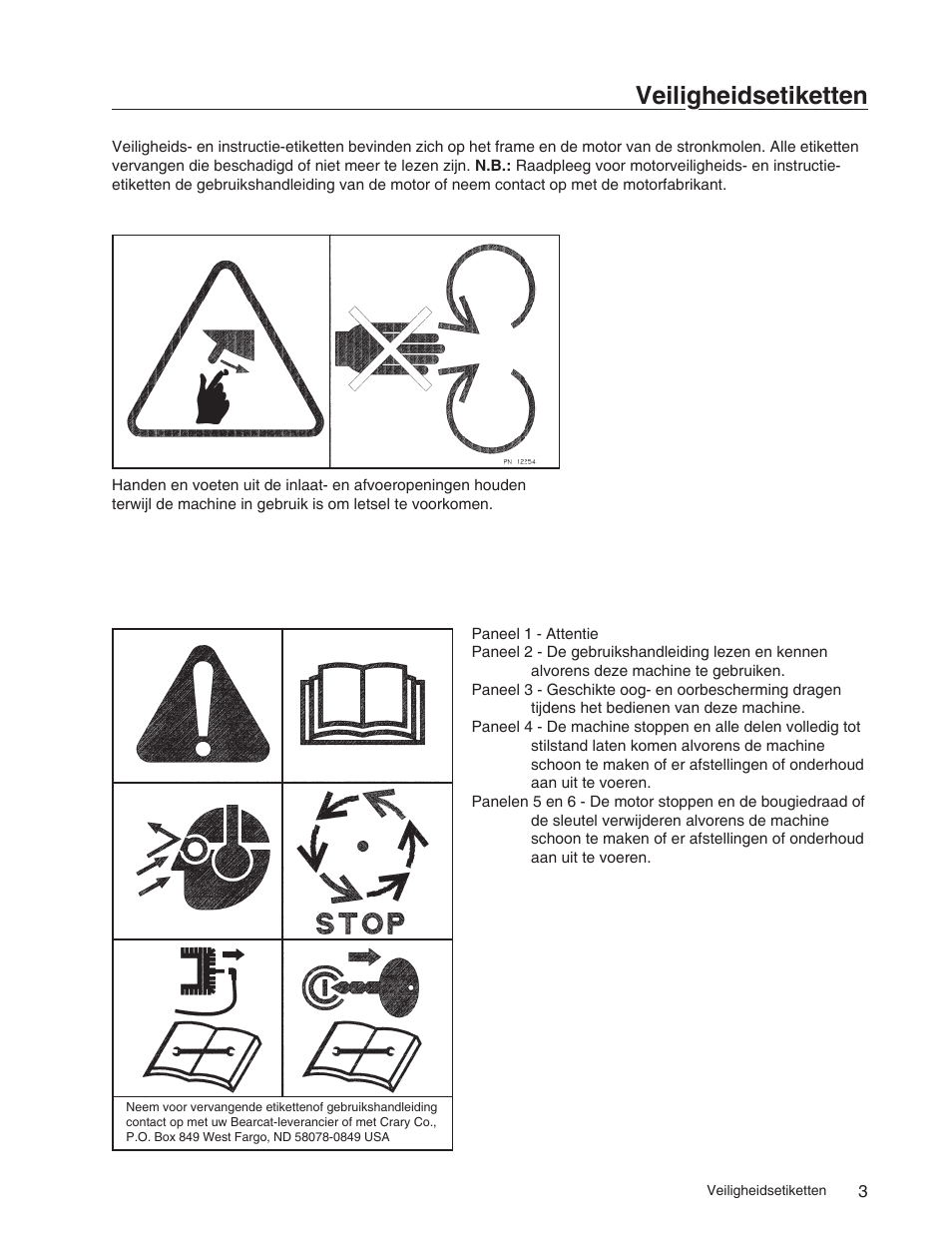 Veiligheidsetiketten | Echo 73710S User Manual | Page 51 / 59