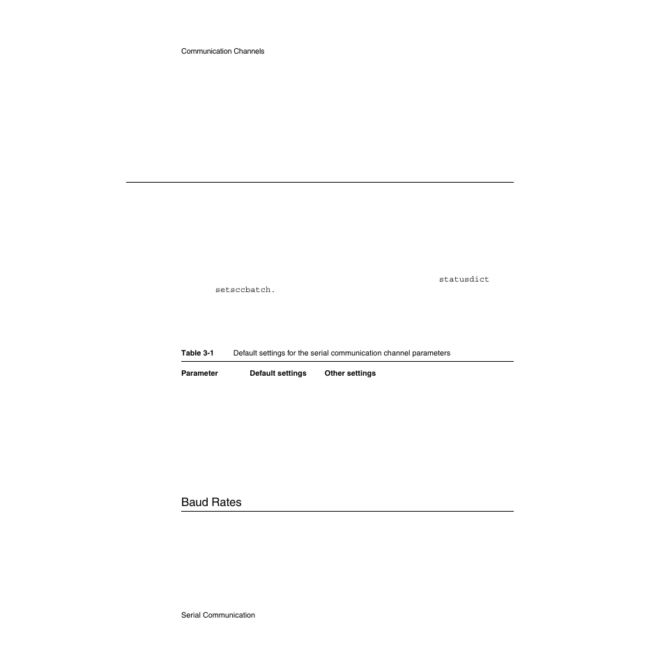 Serial communication, Baud rates, Serial communication 3 | Baud rates 3 | Apple LaserWriter Select 310  Printer User Manual | Page 58 / 68