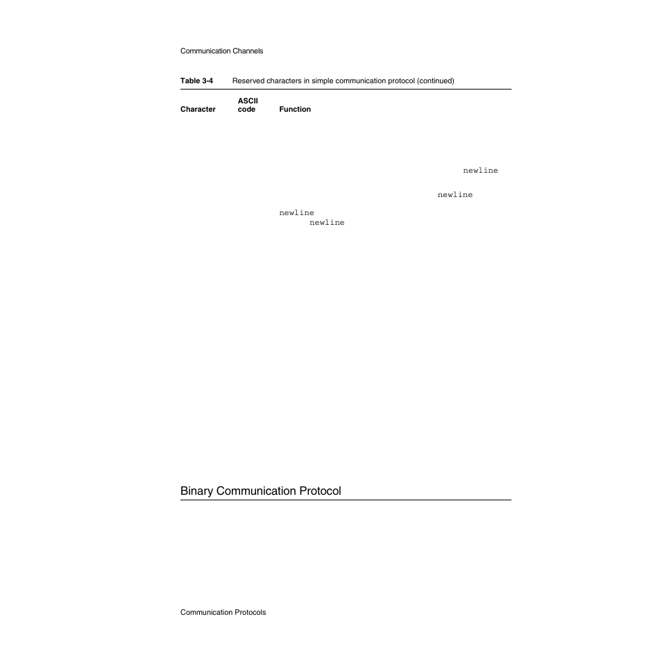 Binary communication protocol, Binary communication protocol 3 | Apple LaserWriter Select 310  Printer User Manual | Page 62 / 68