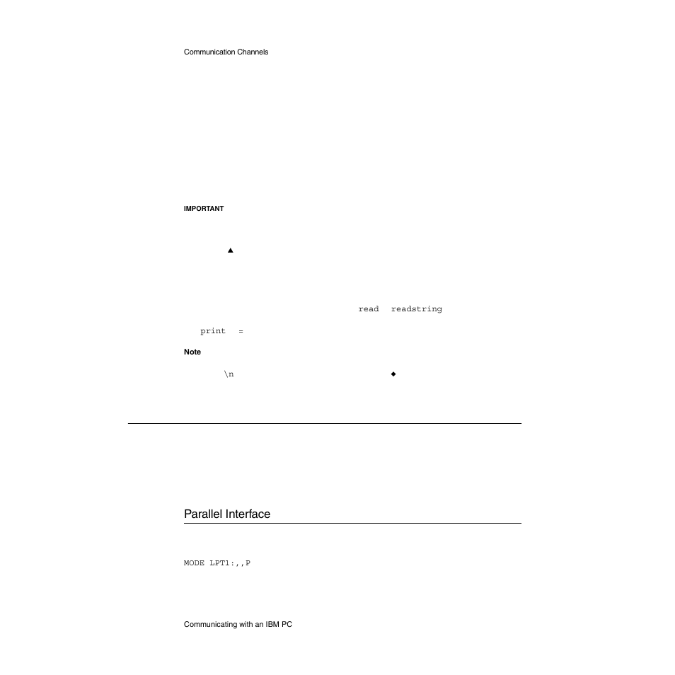 Communicating with an ibm pc, Parallel interface, Communicating with an ibm pc 3 | Parallel interface 3 | Apple LaserWriter Select 310  Printer User Manual | Page 64 / 68