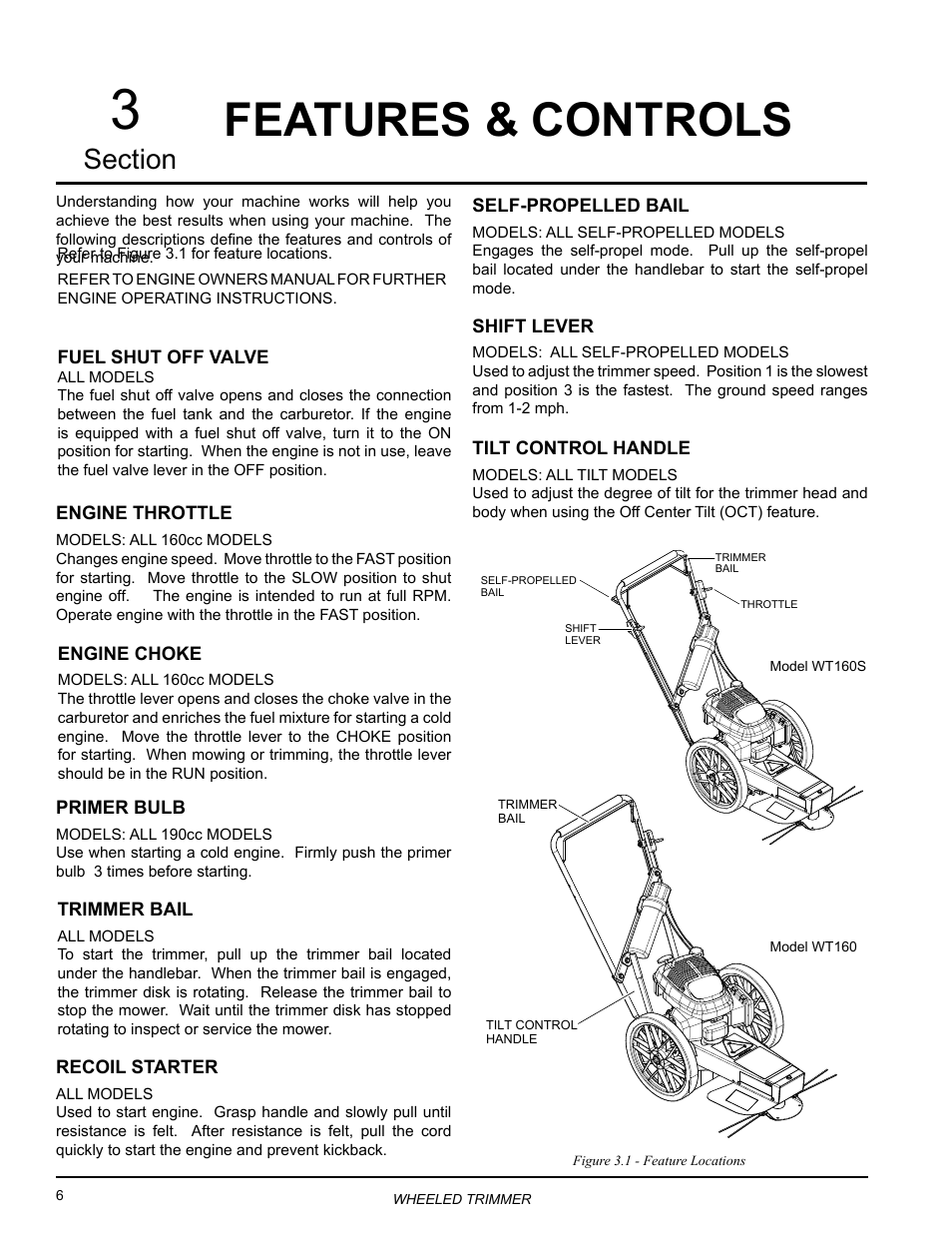 Features & controls | Echo WT160S Owners Manual v.3 User Manual | Page 10 / 20
