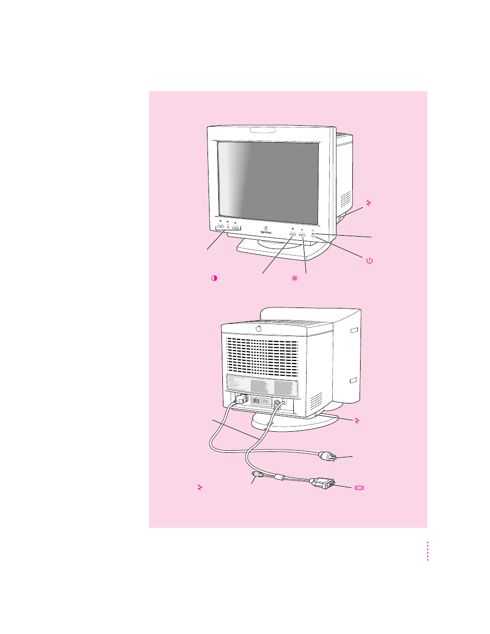 Your applevision 850 display at a glance | Apple AppleVision 850 User Manual | Page 7 / 112