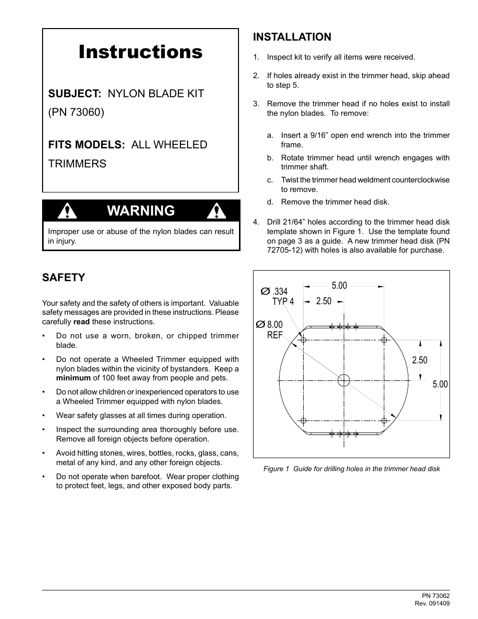 Echo 73020 Instruction User Manual | 4 pages