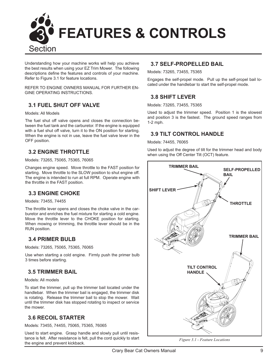 Features & controls | Echo 75065 Owners Manual v.2 User Manual | Page 11 / 60