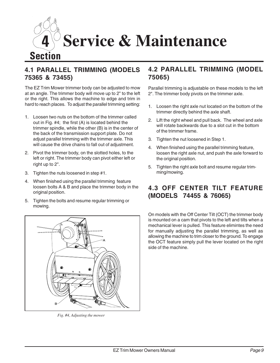 4service & maintenance | Echo 73455 Owners Manual v.3 User Manual | Page 13 / 24