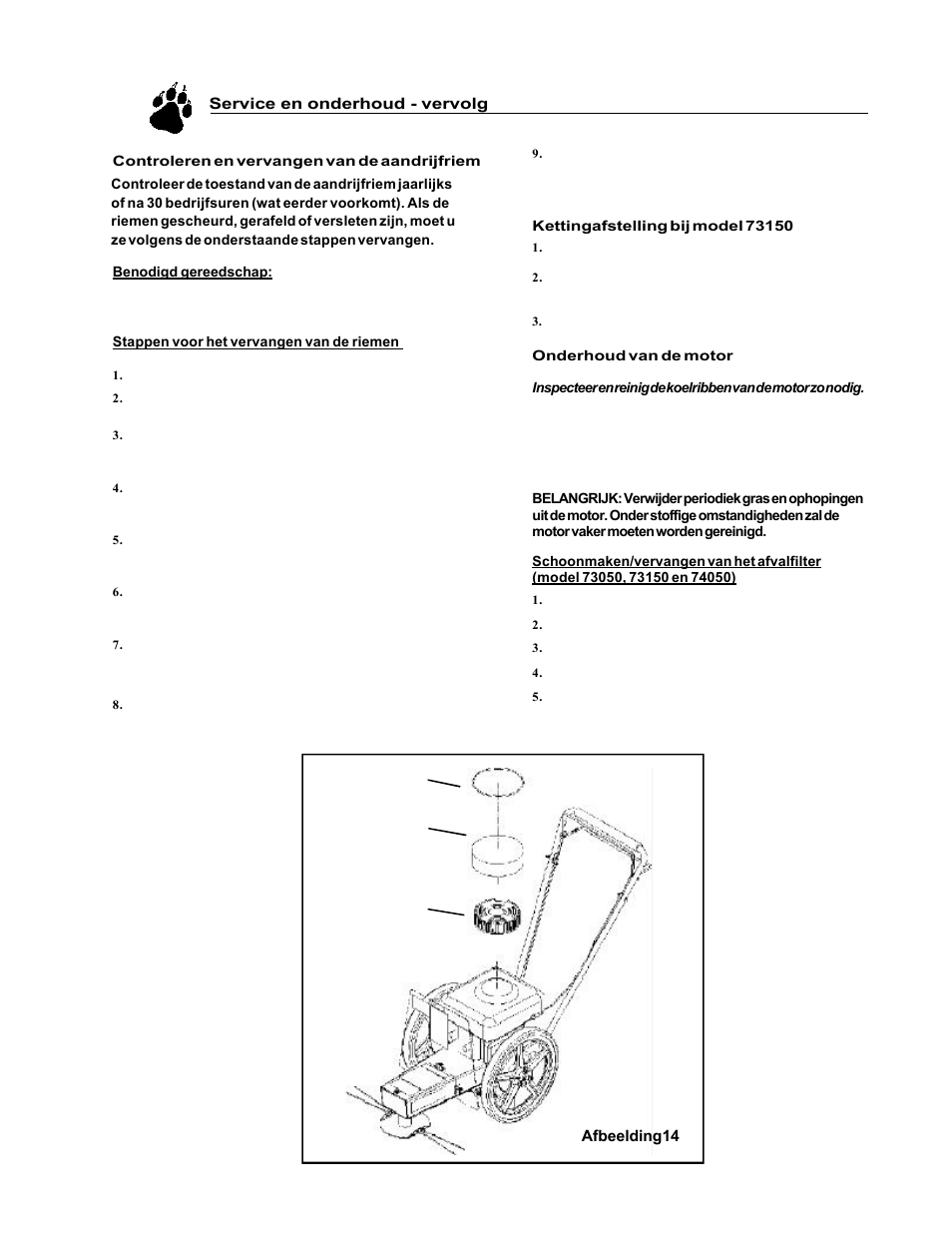 Afvalfilter onderstuk | Echo 74065S User Manual | Page 59 / 88