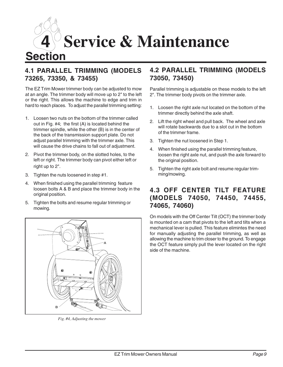 4service & maintenance | Echo 73040 Owners Manual v.2 User Manual | Page 13 / 22
