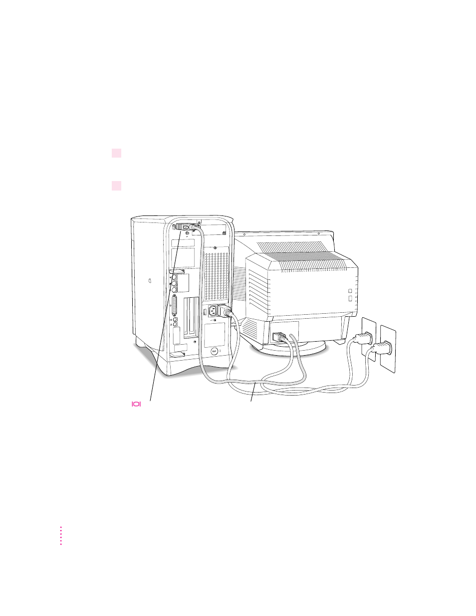 Connecting the monitor cable | Apple Macintosh 6500 User Manual | Page 10 / 260