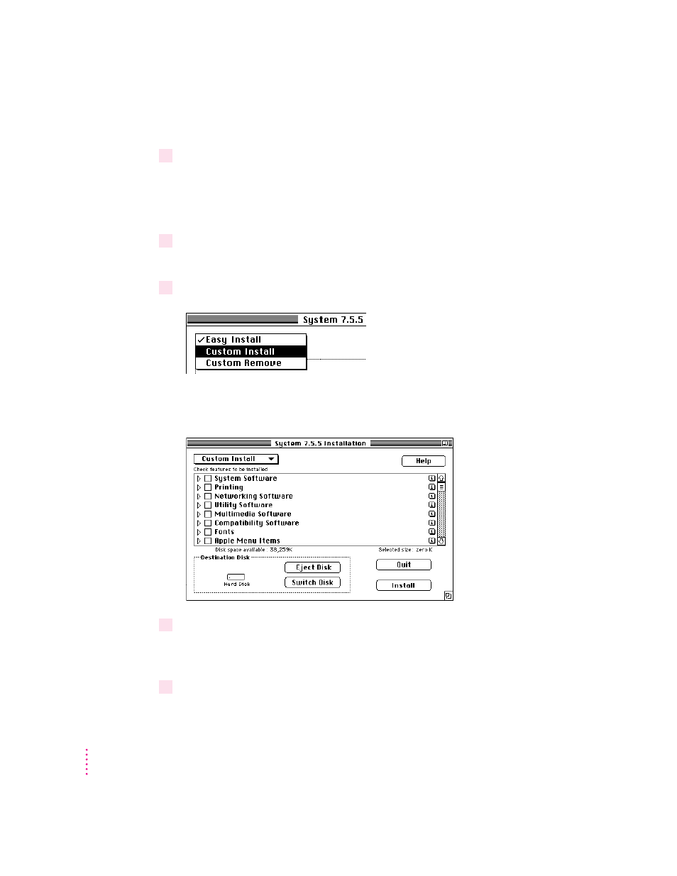 Installing or reinstalling cd-rom software | Apple Macintosh 6500 User Manual | Page 172 / 260