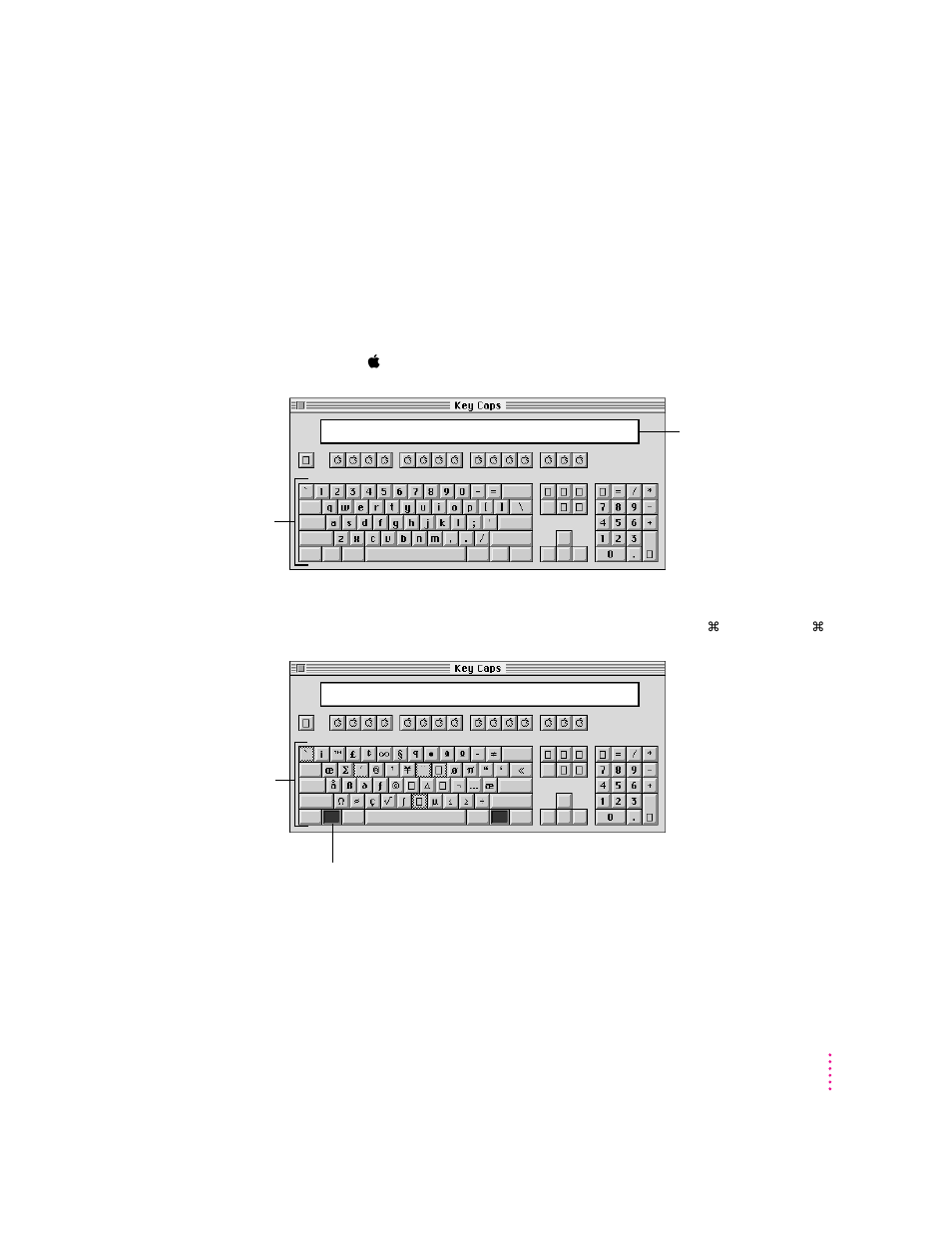 Typing special characters and symbols | Apple Macintosh 6500 User Manual | Page 229 / 260