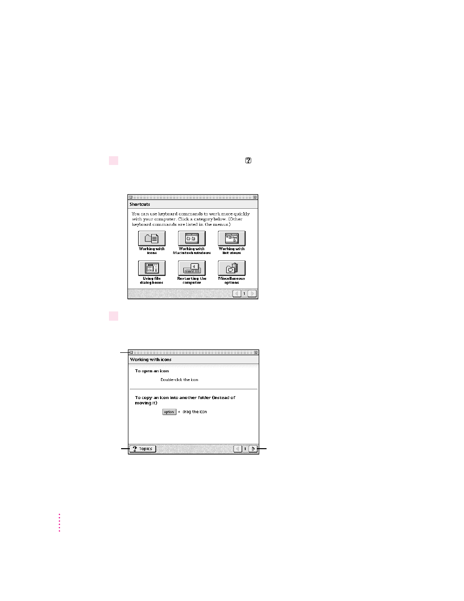 Learning useful shortcuts | Apple Macintosh 6500 User Manual | Page 40 / 260