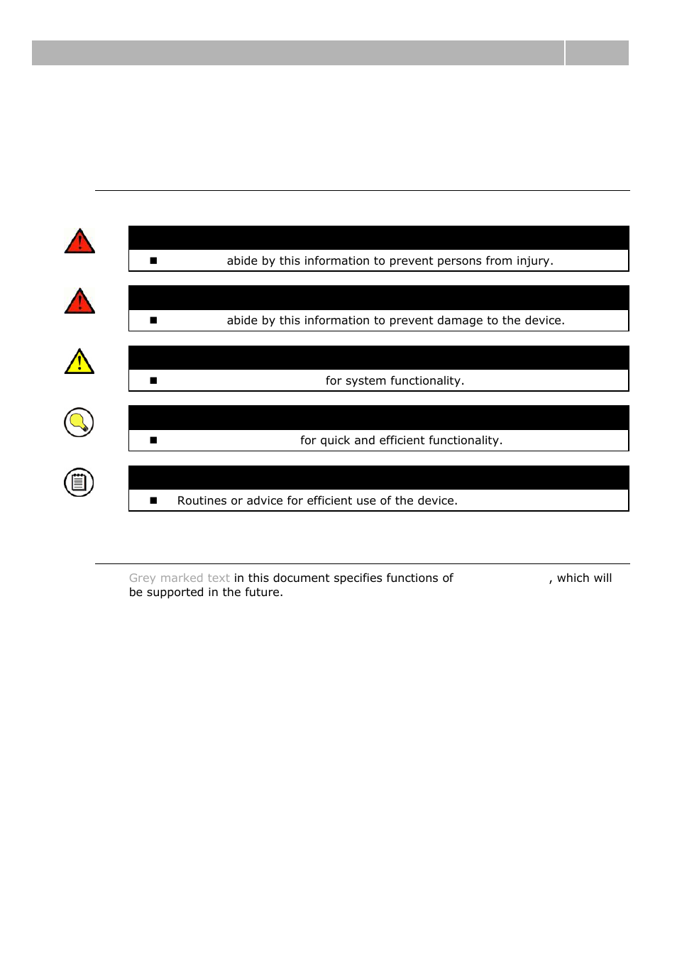 3 terms and symbols used, Manual symbols, Future functions | 2N Analogue GSM gateway 2N EasyGate - Manual, 1575 v1.1.0.2 User Manual | Page 11 / 69