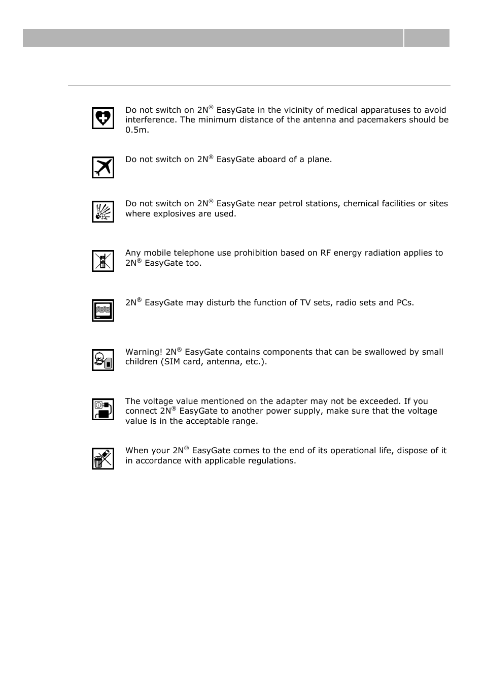 Safety precautions, Product description 1.1 | 2N Analogue GSM gateway 2N EasyGate - Manual, 1575 v1.1.0.2 User Manual | Page 9 / 69
