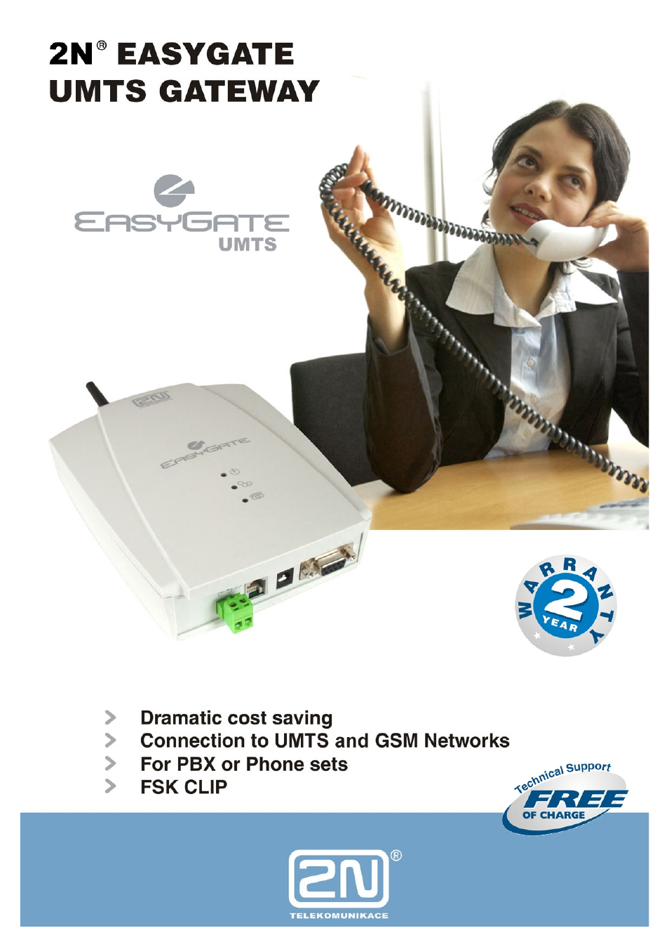 2N Analogue UMTS gateway 2N EasyGate UMTS USB - User Manual, v1.00 User Manual | 38 pages
