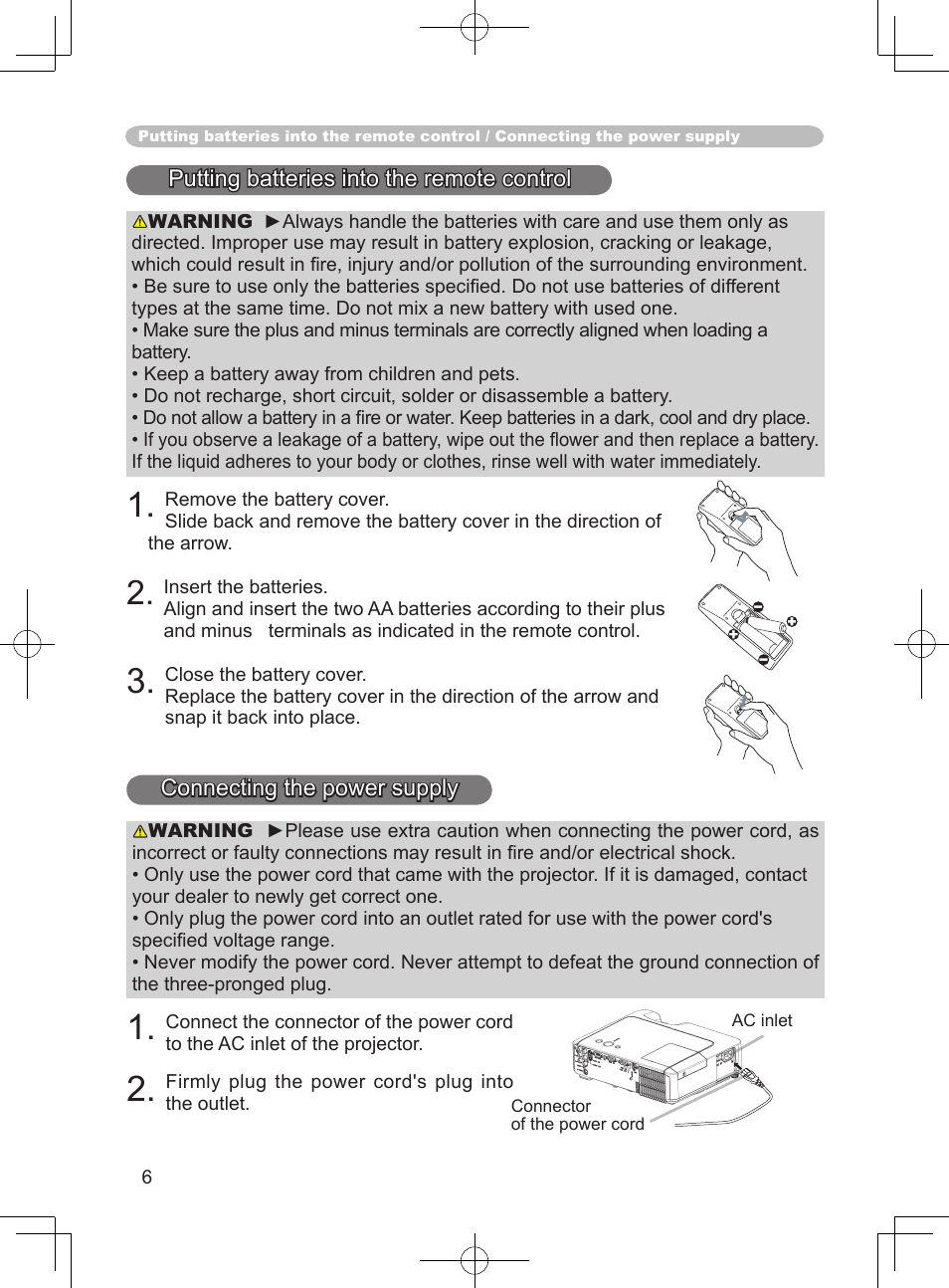 Hitachi CP-S240 User Manual | Page 6 / 14