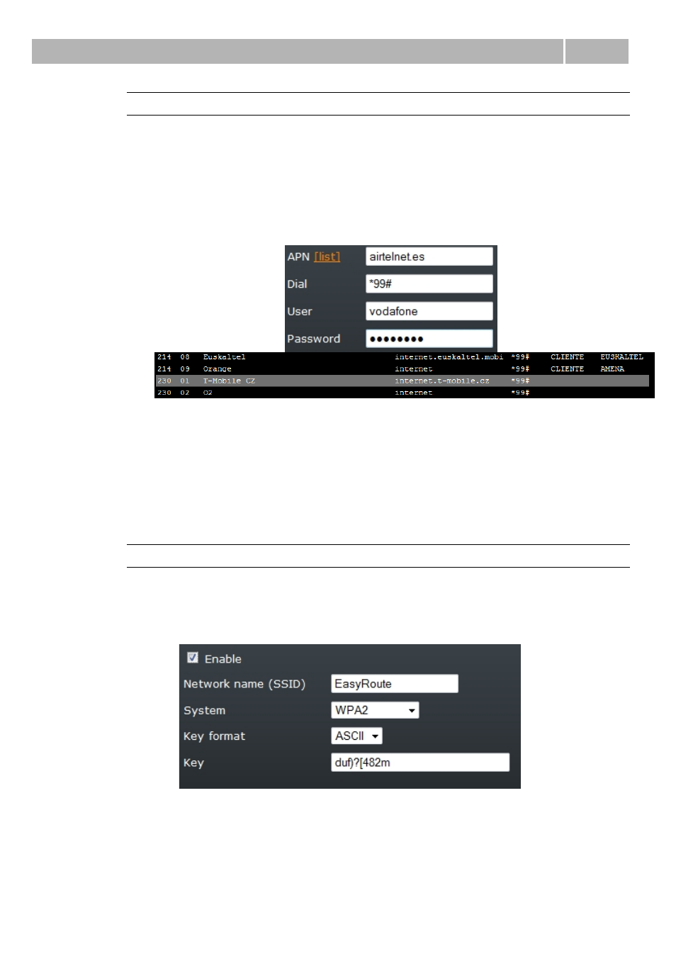 Table of programmable parameters 3.2, 26 internet, Wireless | 2N Wireless 3G router 2N EasyRoute_old design - User manual, 1571 v1.06 User Manual | Page 26 / 99